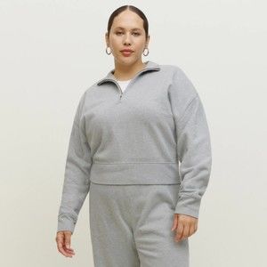 Reformation Marla Zip Sweatshirt in Grey